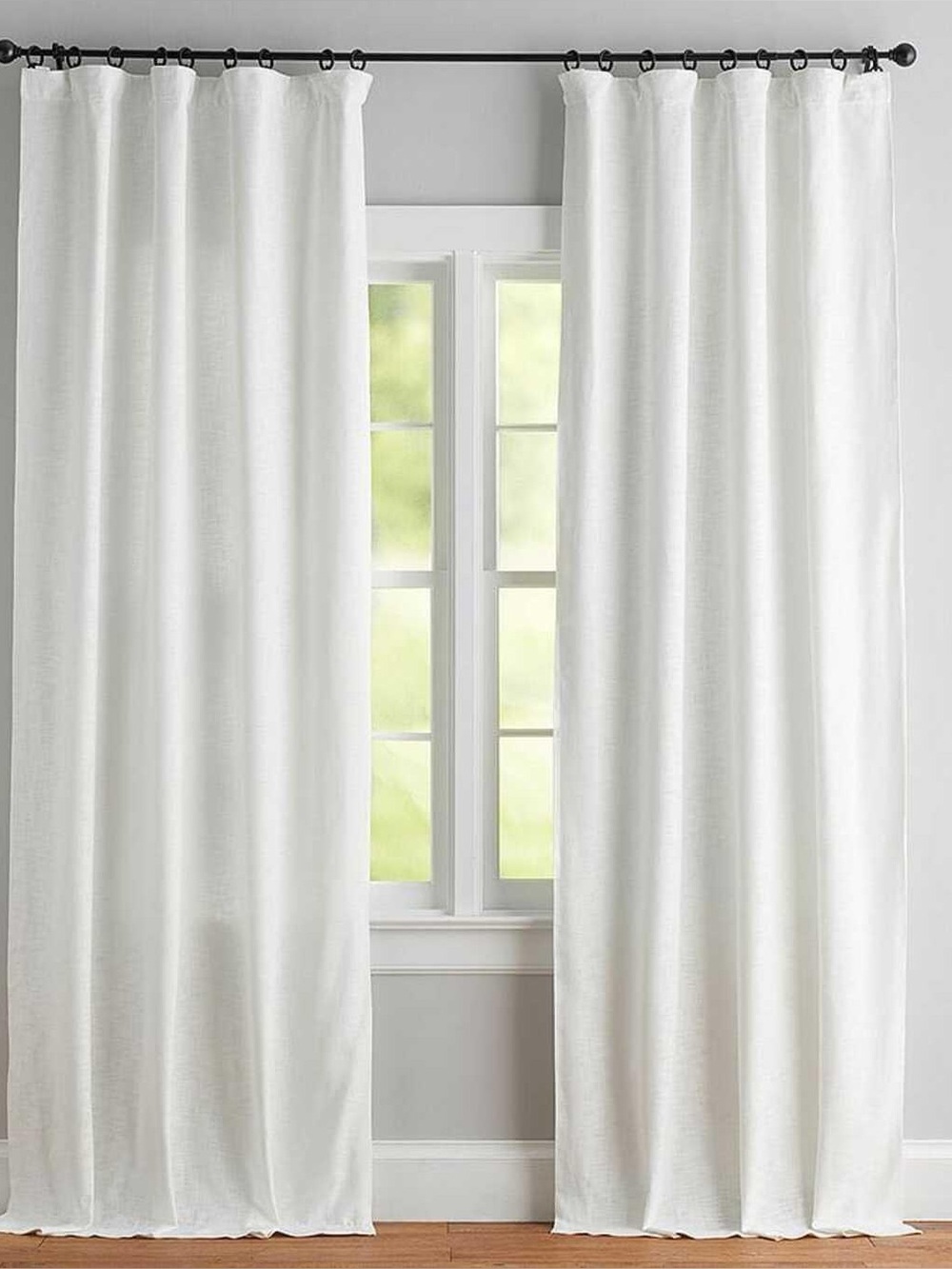 Pottery Barn New Seaton Textured Cotton Curtains set of 2 . Size: 50" W x 96" L